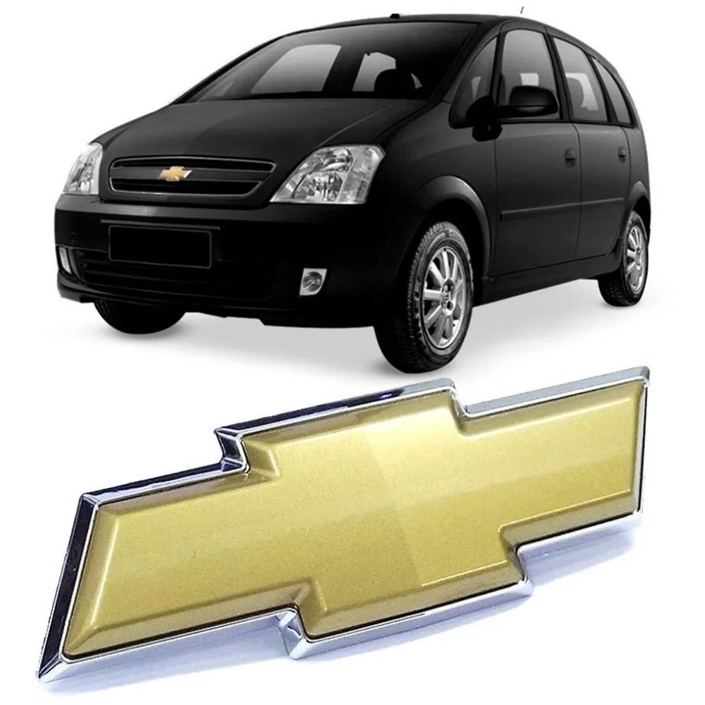 Emblema da Grade Marçon para Chevrolet Meriva 2010 em diante Dourado