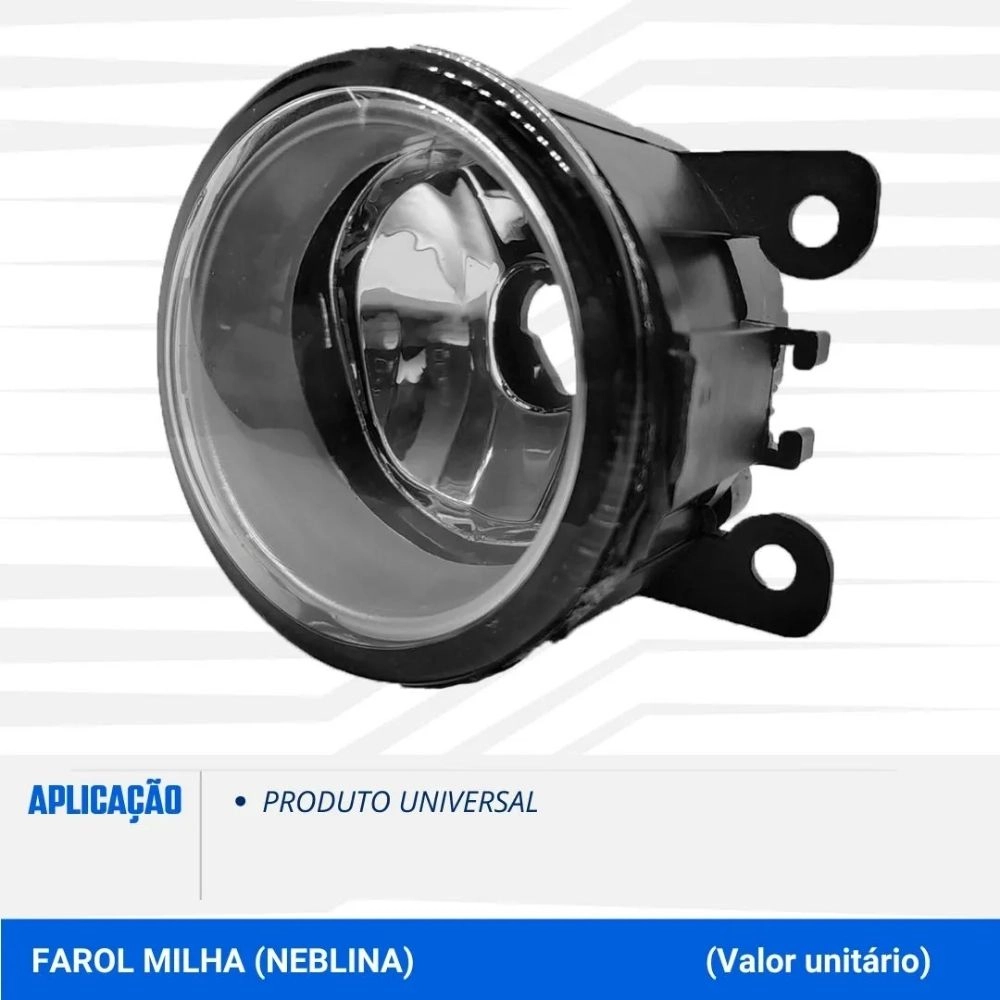 Farol de Milha Auxiliar Suits Universal (Aplicável em C3, Fiesta, Duster)