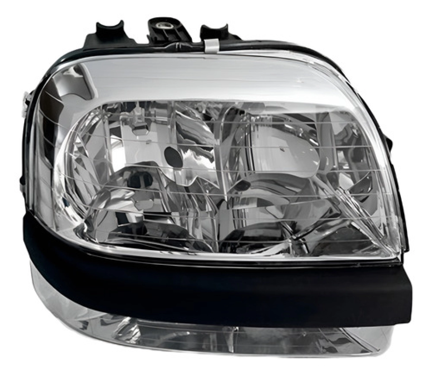 Farol Lado Direito Fiat Doblo 2003 A 2009 Cromado Com Auxiliar Reposição