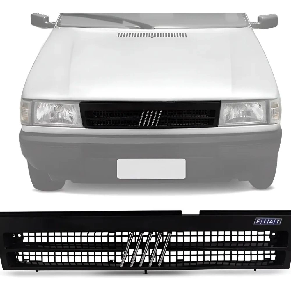 Grade do Radiador Blawer para Fiat Uno 1991 a 2003 Preta Completa