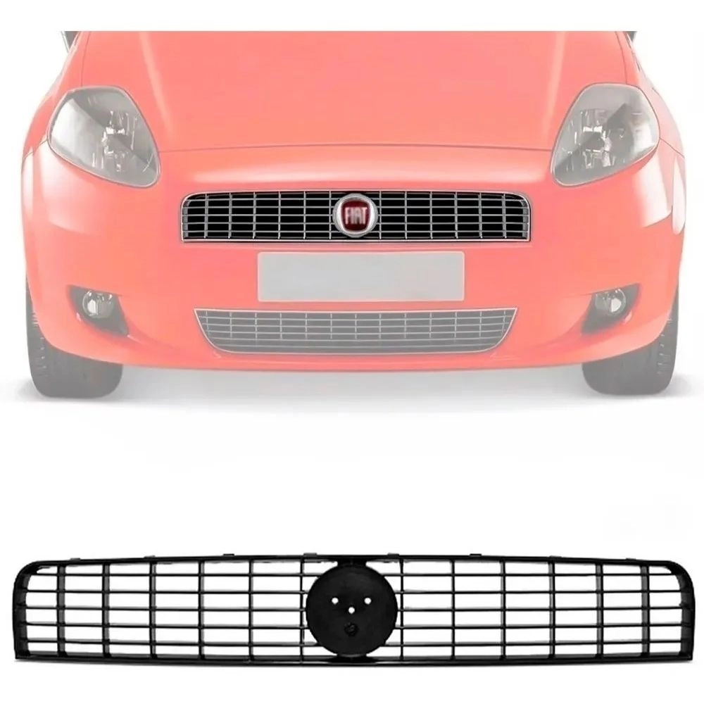 Grade do Radiador G Componentes para Fiat Punto 2007 a 2012 Preto