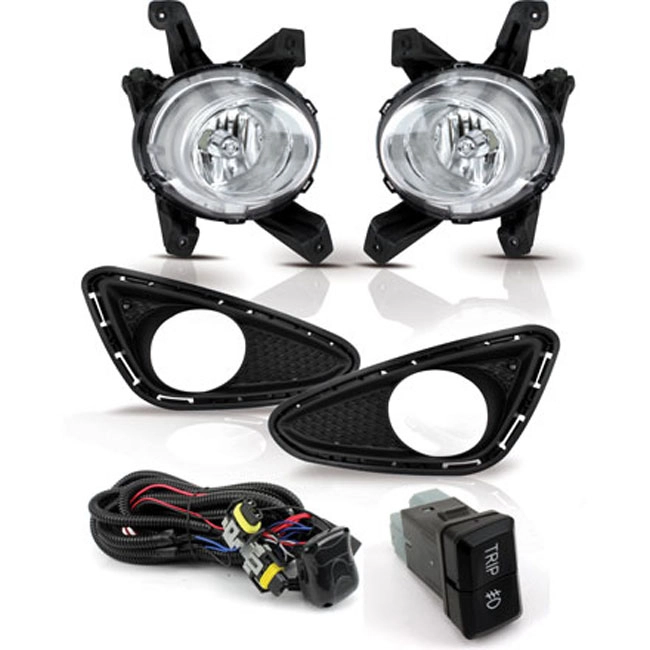 KIT FAROL DE MILHA HB20 2016 A 2019 COMPLETO COM GRADE E BOTÃO TRIP MODELO ORIGINAL AUTOMOTIVO