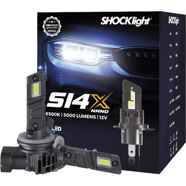 Kit Lâmpada Super LED Nano S14X H27 Shocklight Para Branca - Linha S14 NANO