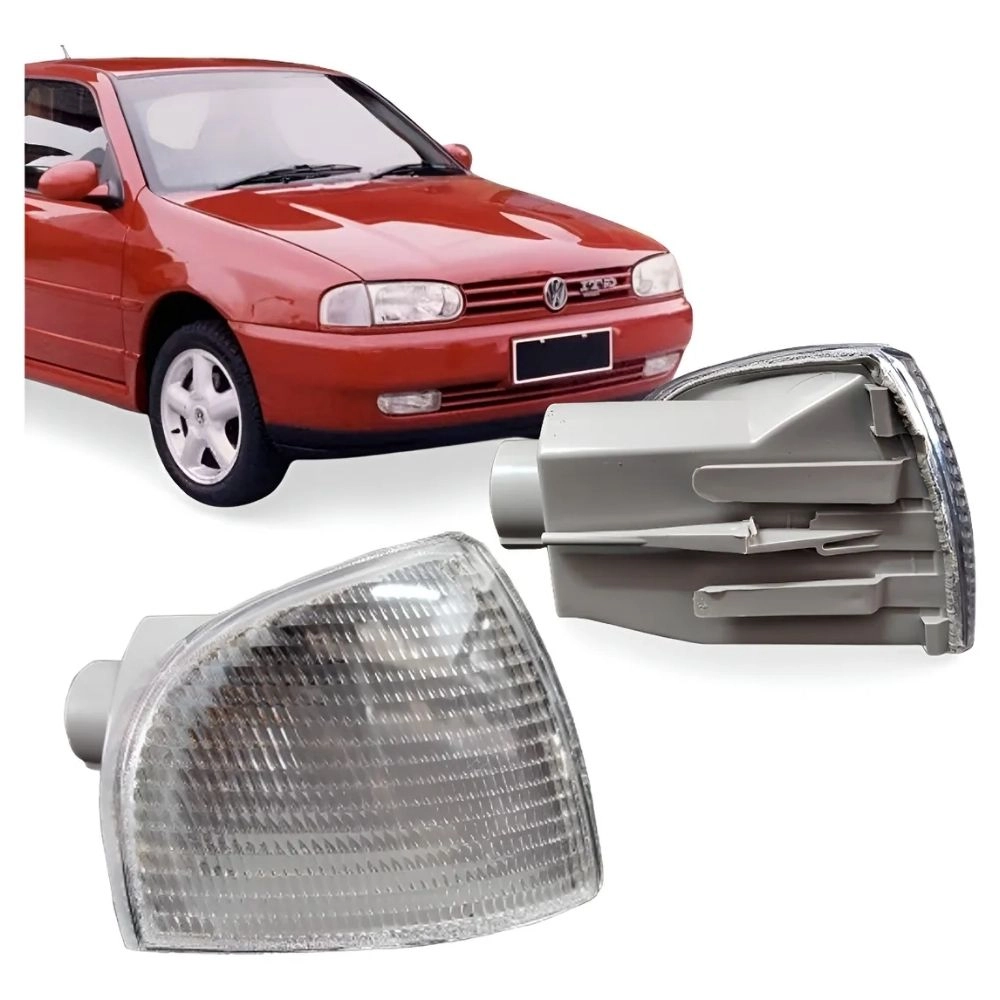 Lanterna Dianteira Pisca Mikron para VW Gol G2 1995 a 2002 Cristal Lado Direito (Modelo Cibié)