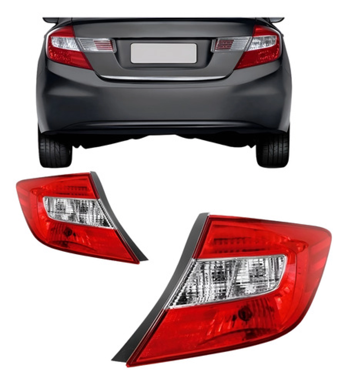 Lanterna Traseira Canto Lado Esquerdo Honda Civic 2012 2013 2014 Modelo Original