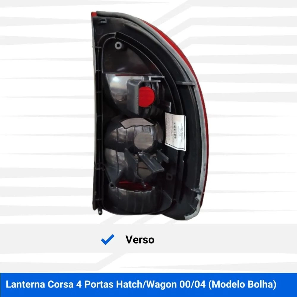 Lanterna Traseira HT para Chevrolet Corsa Hatch 2000 a 2002 Fumê Lado Direito
