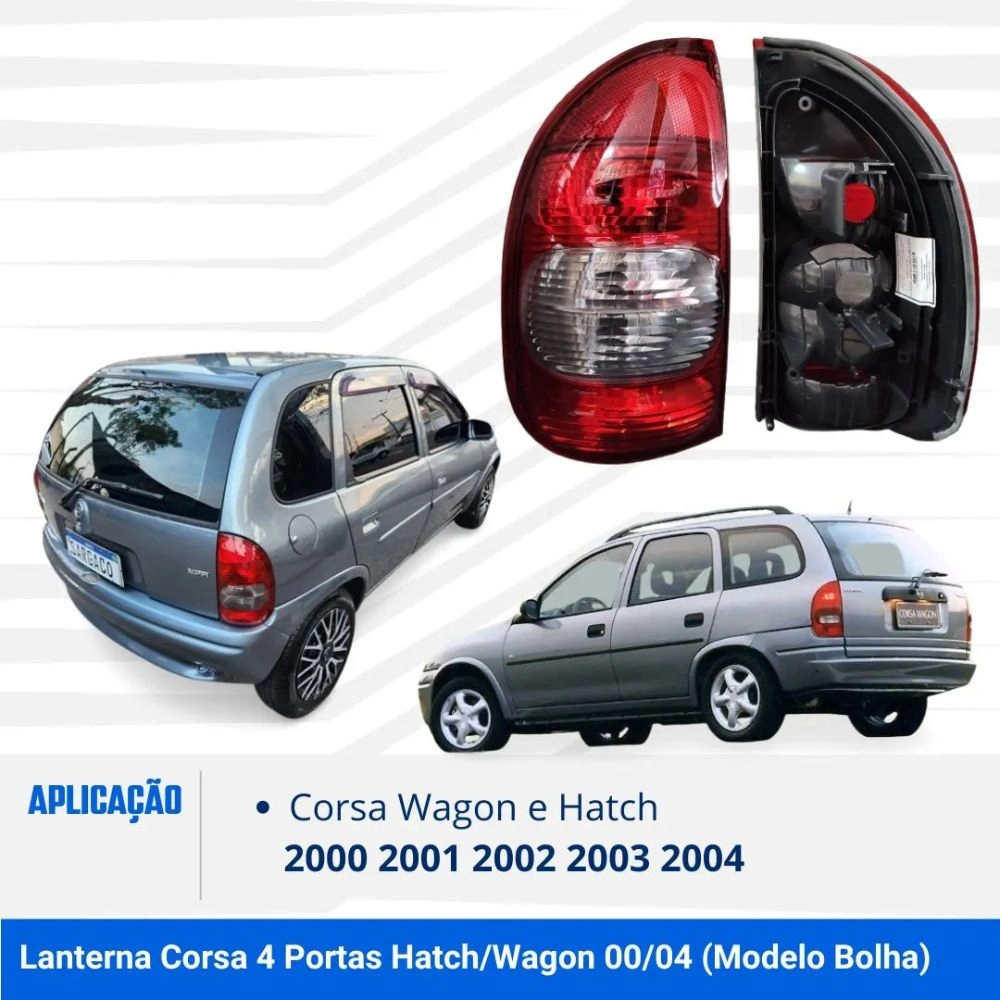 Lanterna Traseira HT para Chevrolet Corsa Hatch 2000 a 2002 Fumê Lado Esquerdo