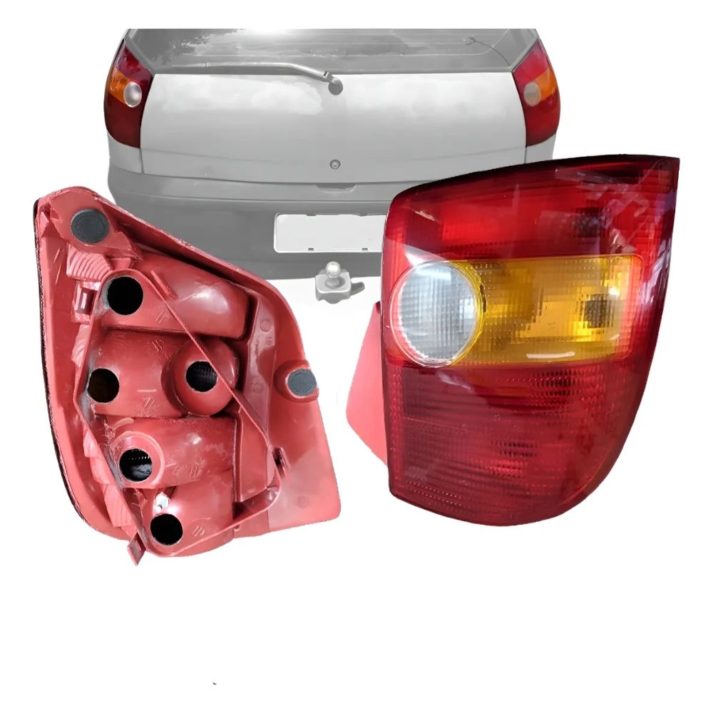 Lanterna Traseira HT para Fiat Palio 1996 a 2000 Tricolor Lado Esquerdo