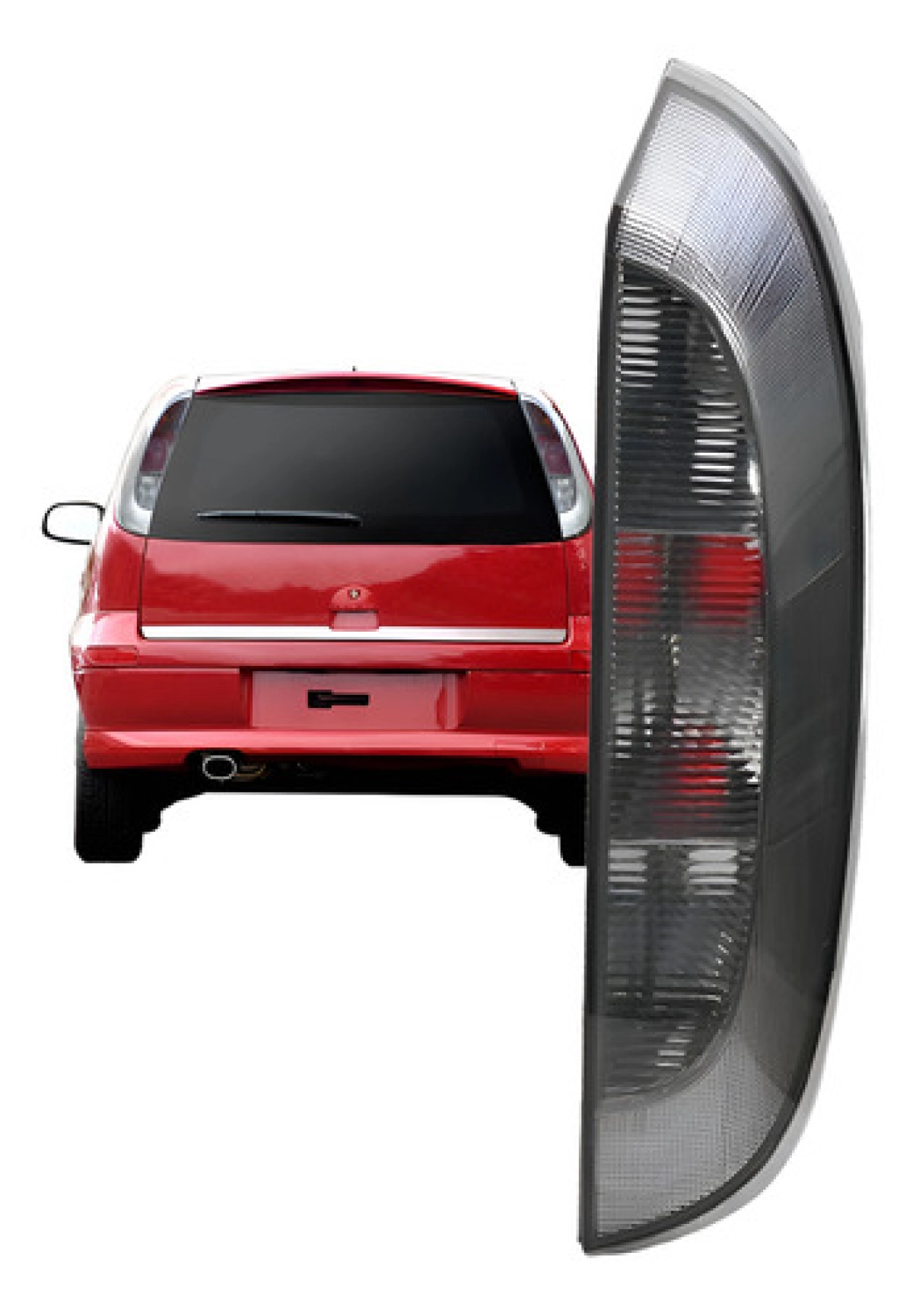 Lanterna Traseira Lado Esquerdo Corsa Hatch 2003 A 2010 Fumê Modelo Original