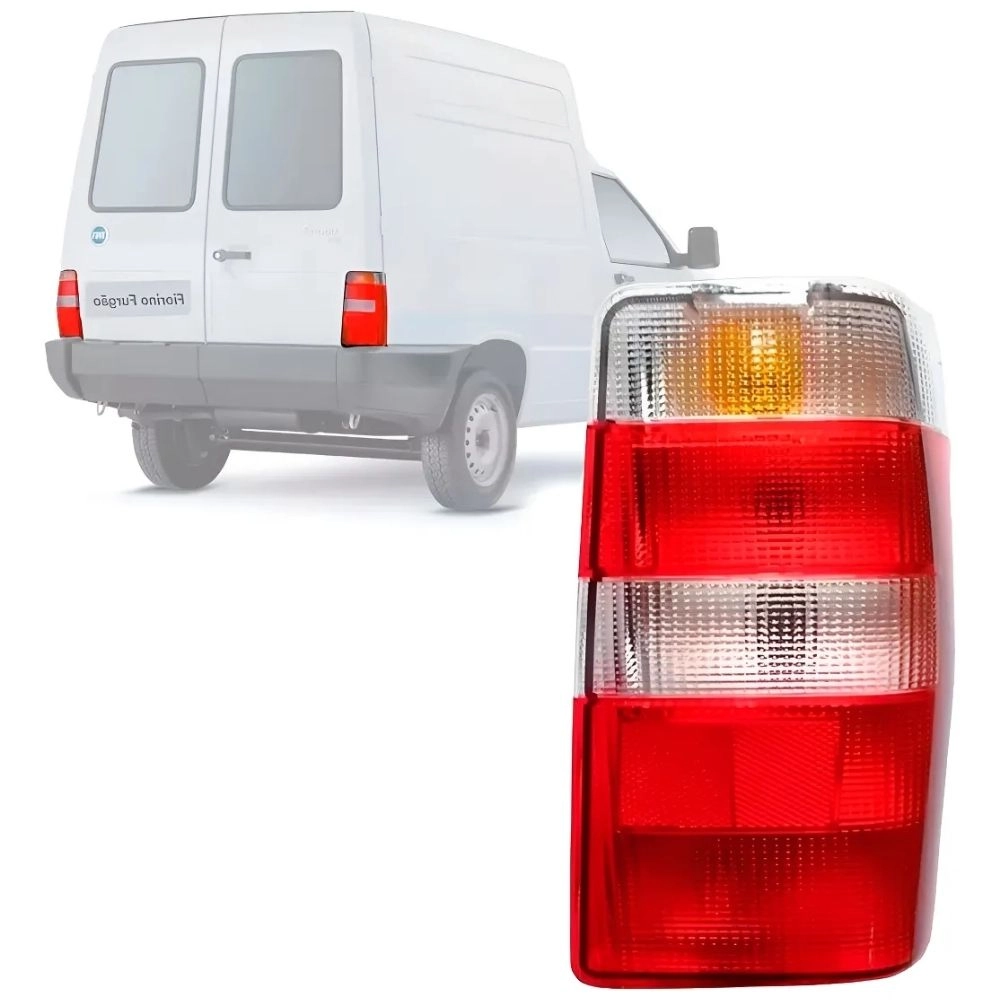 Lanterna Traseira Mikron para Fiat Fiorino 2004 a 2012 Cristal Lado Direito