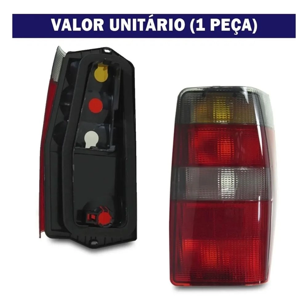 Lanterna Traseira Mikron para Fiat Fiorino 2004 em diante Fumê Lado Esquerdo