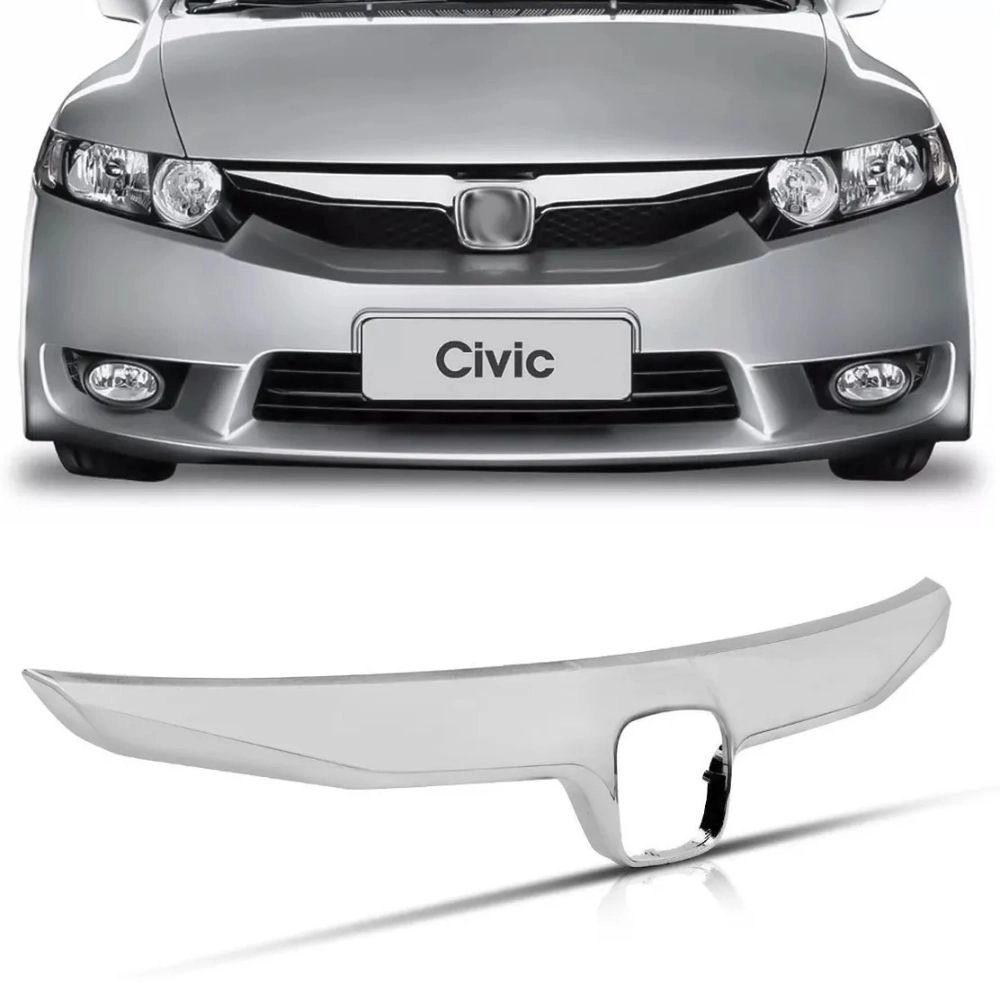 Moldura da Grade do Radiador Blawer para Honda Civic 2009 a 2011 Cromada